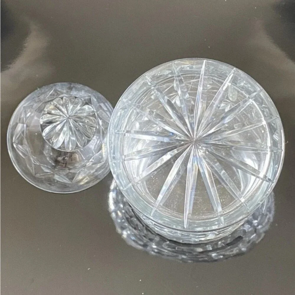 Original Badash of Poland Handcut 24% Lead Crystal Biscuit Cookie Jar with Lid